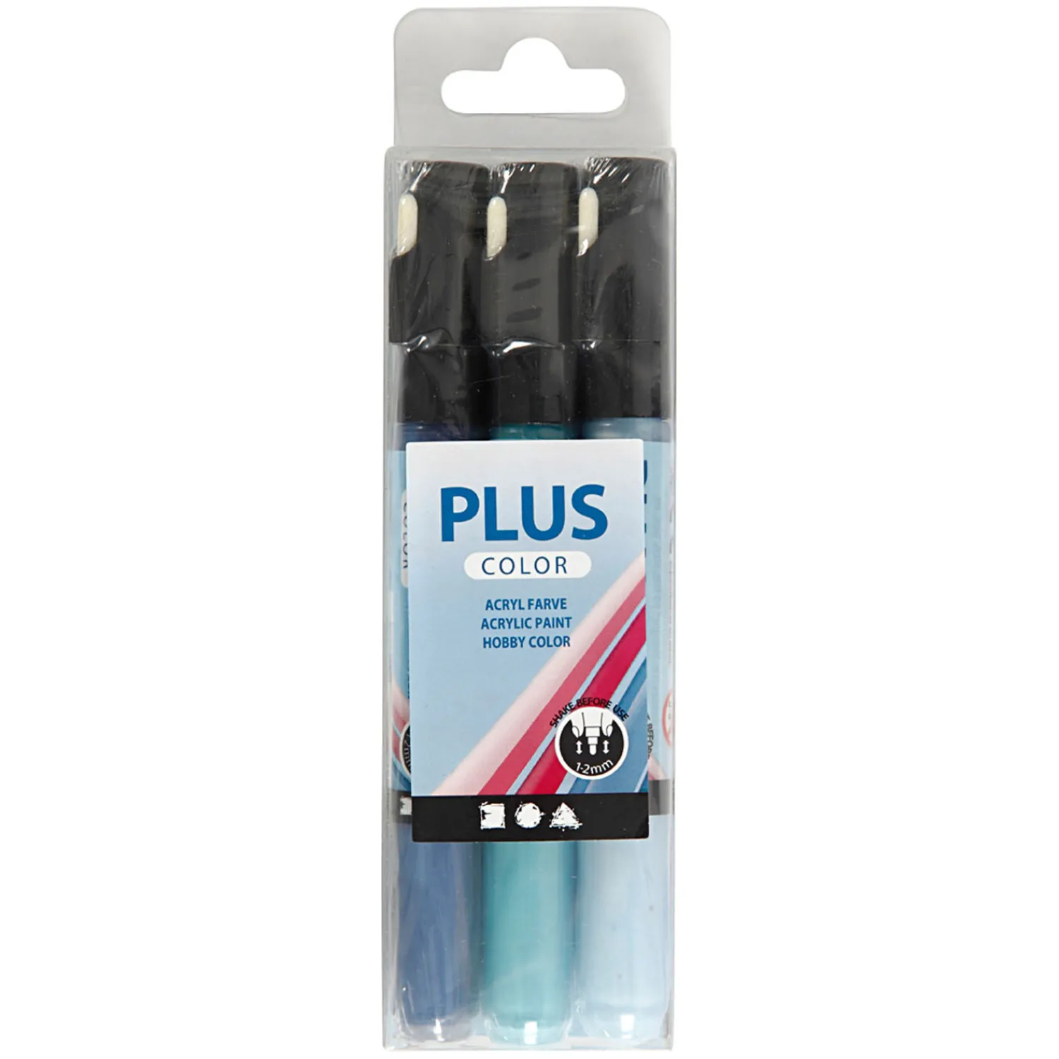 Creativ Company Plus Color Verfstiften - Hemelsblauw,Navy blauw,Turquoise Online