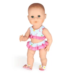 Poppen Bikini met Slippers Flamingo, 35-45 cm><noscript><img width=