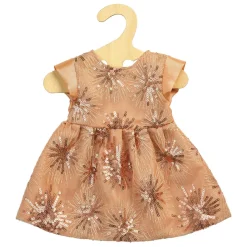 Poppen Glitterjurk Rose Gold, 28-35 cm>Heless Best