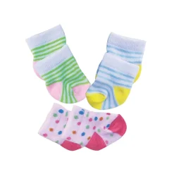 Heless Poppen Sokkken 3 Paar, 28-35 cm Hot