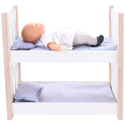 Poppen Stapelbed Grijs/Wit New