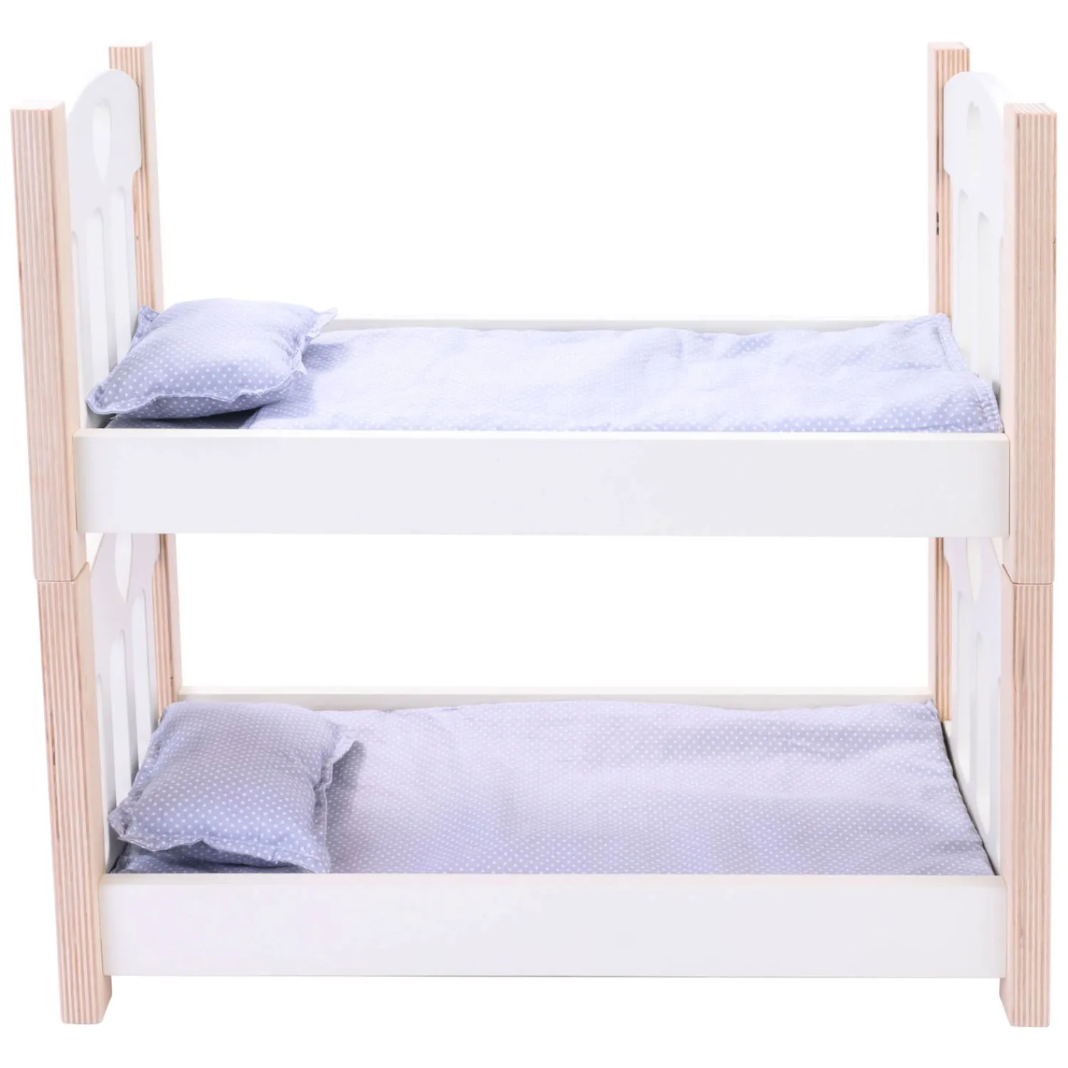 Poppen Stapelbed Grijs/Wit New