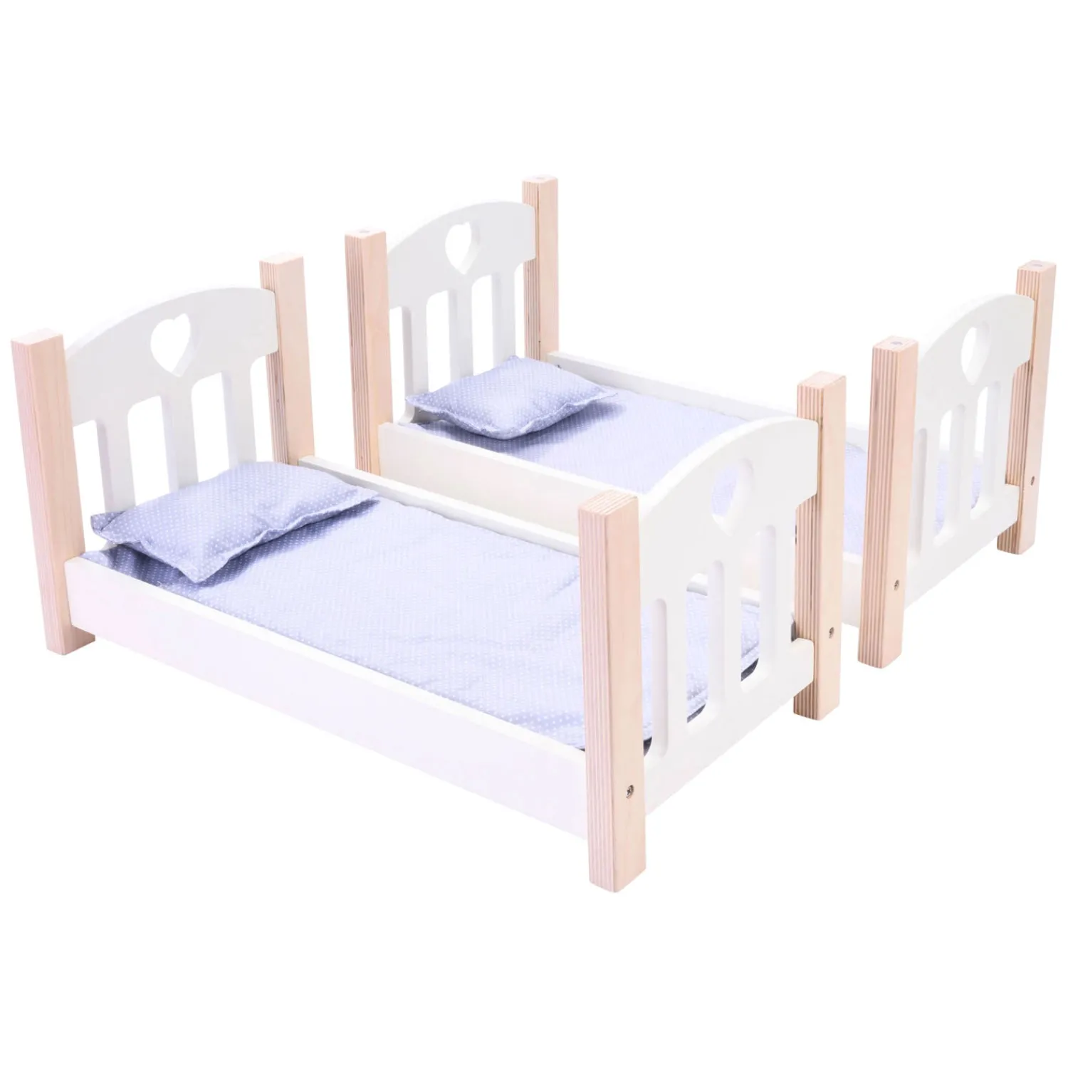 Poppen Stapelbed Grijs/Wit New