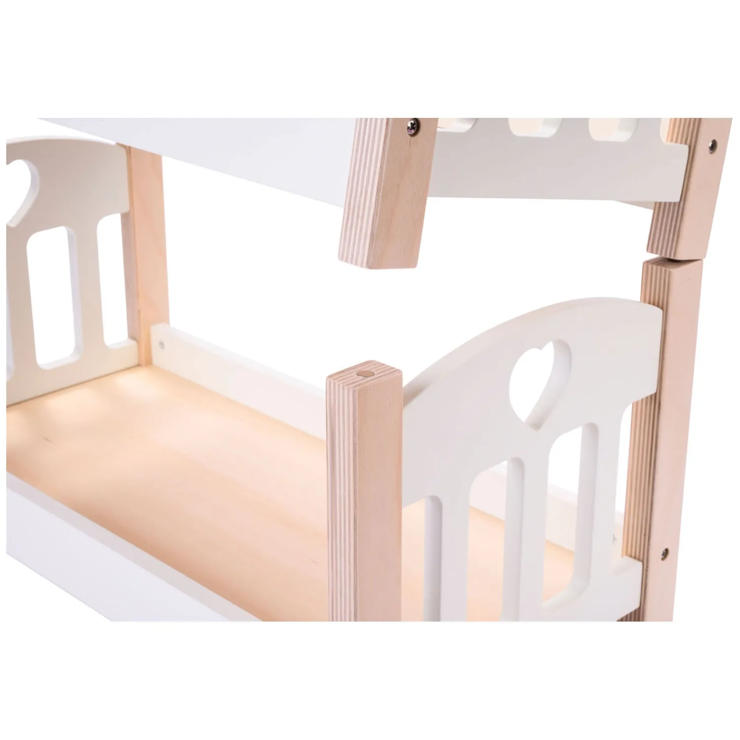 Poppen Stapelbed Grijs/Wit New