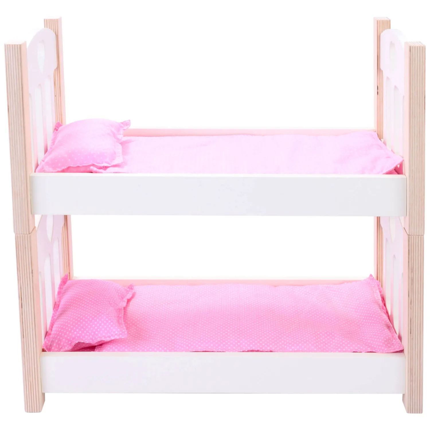 Poppen Stapelbed Roze/Wit- Sale