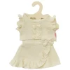 Poppen Wikkelrok Ecru met Ruches, 28-35 cm>Heless Discount