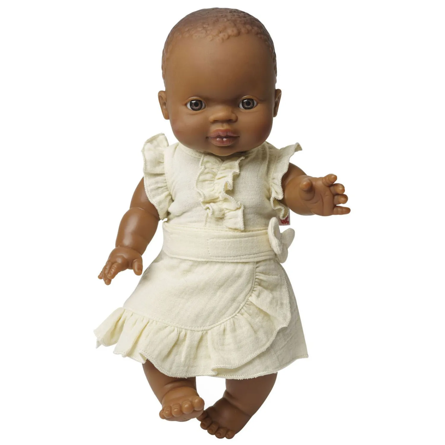 Poppen Wikkelrok Ecru met Ruches, 28-35 cm>Heless Discount