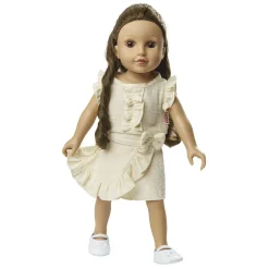 Poppen Wikkelrok Ecru met Ruches, 35-45 cm-Heless Best