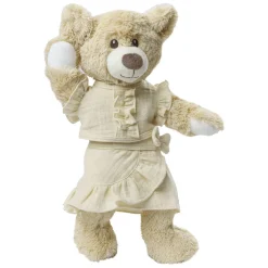 Poppen Wikkelrok Ecru met Ruches, 35-45 cm-Heless Best