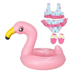 Heless Poppen Zwemset Flamingo, 35-45 cm New