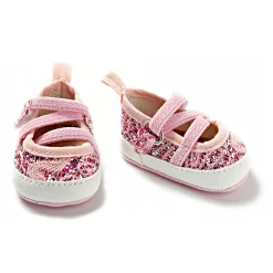 Poppenballerina's met Flexibele Veters - Roze Glitters, 38-4>Heless Clearance
