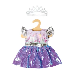 Poppenjurk Fee en Eenhoorn met Sequins en Kroon, 28-35 cm-Heless