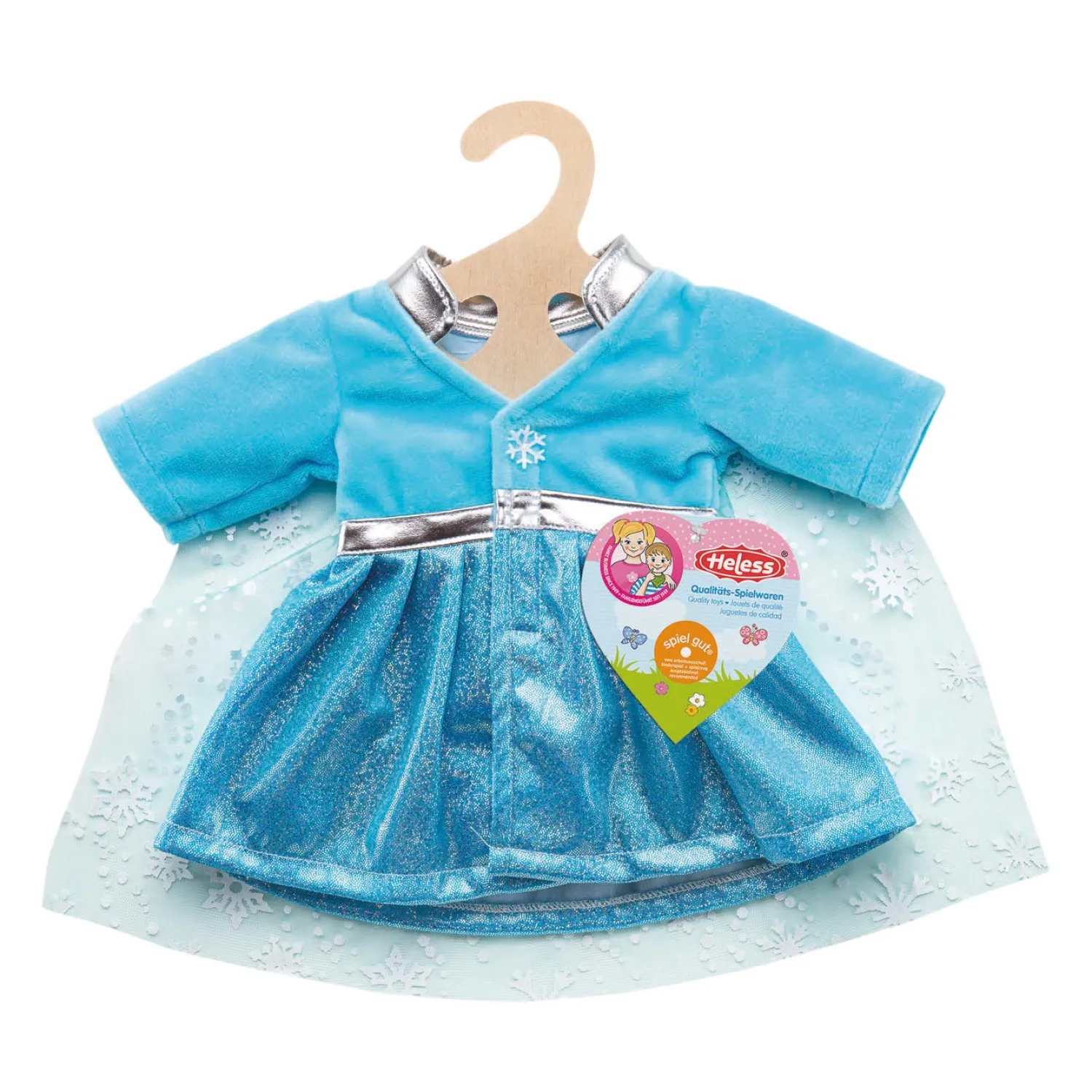 Heless Poppenjurk IJsprinses met Cape, 28-35 cm