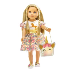 Poppenjurk Unicorn Goldy, 35-45 cm>Heless Outlet