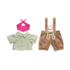 Heless Poppenkleding Lederhosen met Overhemd en Sjaal, 28-35 cm