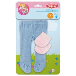 Poppenmaillot met Sokken - Blauw, 28-35 cm-Heless Hot