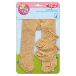 Heless Poppenmaillot met Sokken - Goud, 28-35 cm New