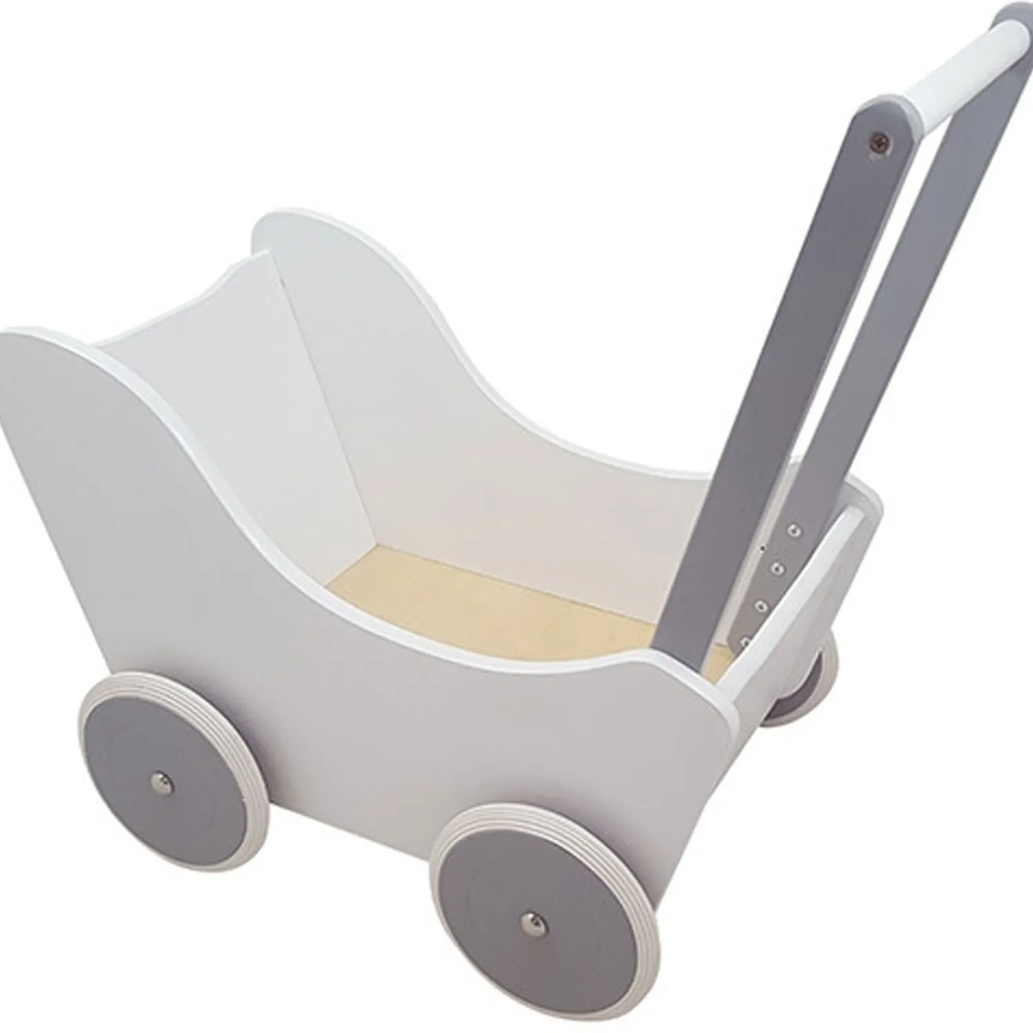 Poppenwagen Wit/Zilver-Playwood Outlet