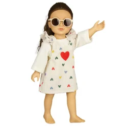 Heless Poppenzonnebril Beige New