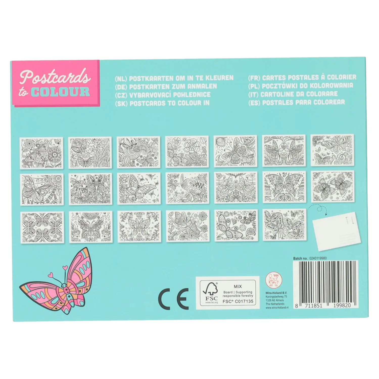 Wins Holland Postkaarten Kleuren, 20st New