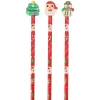 Potlood met Gum Kerst, 3st. Clearance
