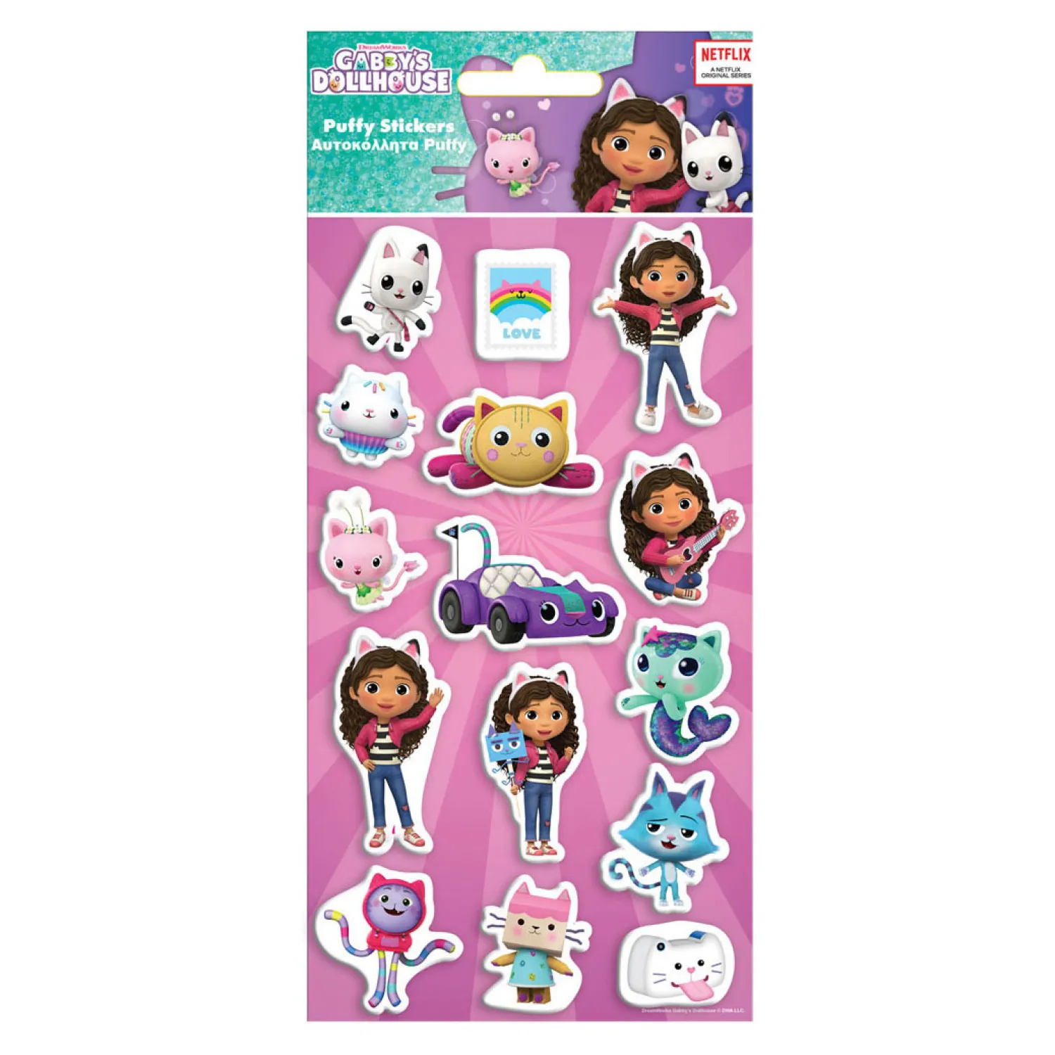 Puffy Stickervel Gabby's Poppenhuis- New