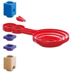 Quadrilla Double-Sided Spiral Twist Knikkerbaan. 9dlg.-Hape Discount