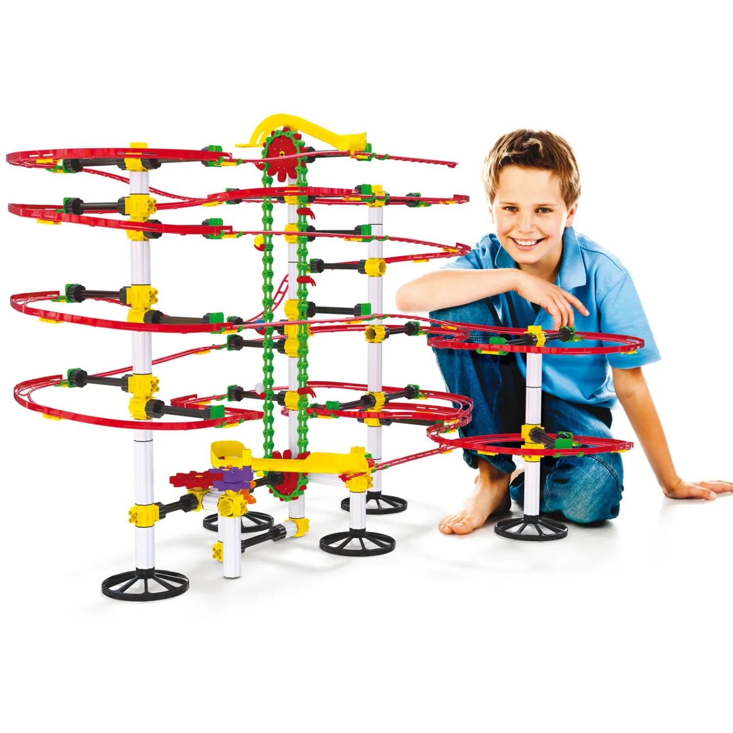 Knikkerbaan met Lift, 12mtr.-Quercetti