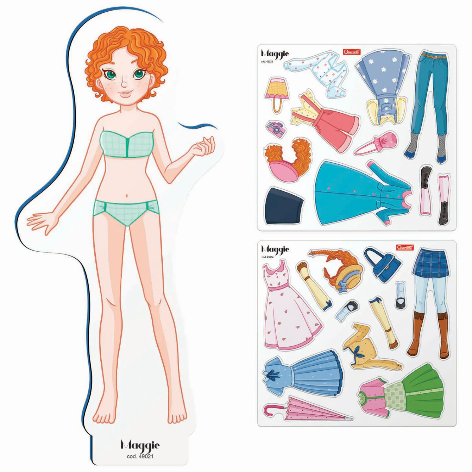 Magnetische Mode Aankleedpop, 29dlg.>Quercetti Hot