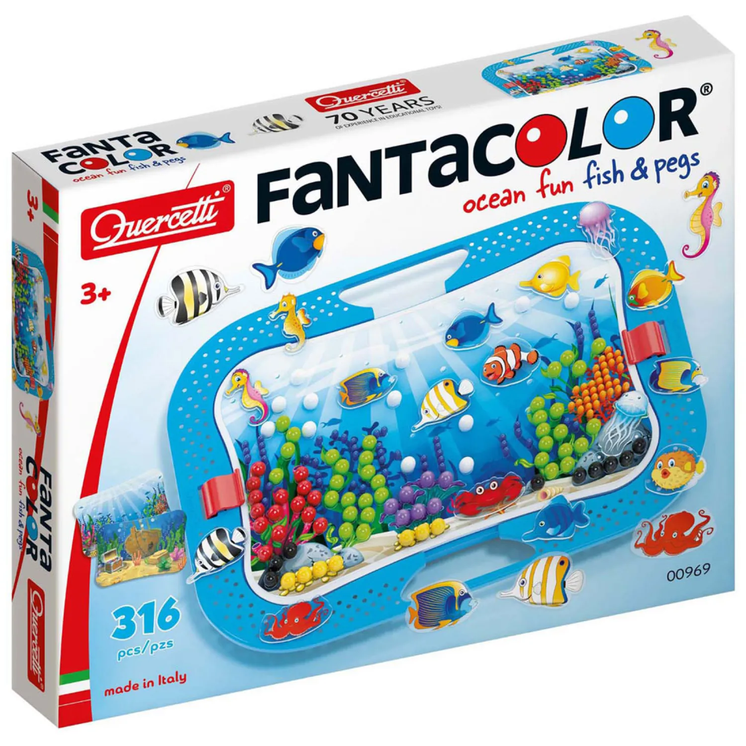 Quercetti Oceaan Plezier Fish & Pegs Insteek Mozaïek, 316dlg. Discount