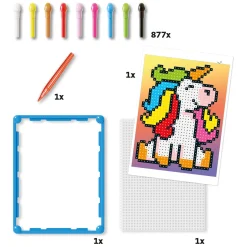 Quercetti Pixel Art Basis Eenhoorn, 880dlg. Hot