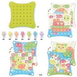 Playeco Insteek Mozaïek Groot, 41dlg.-Quercetti