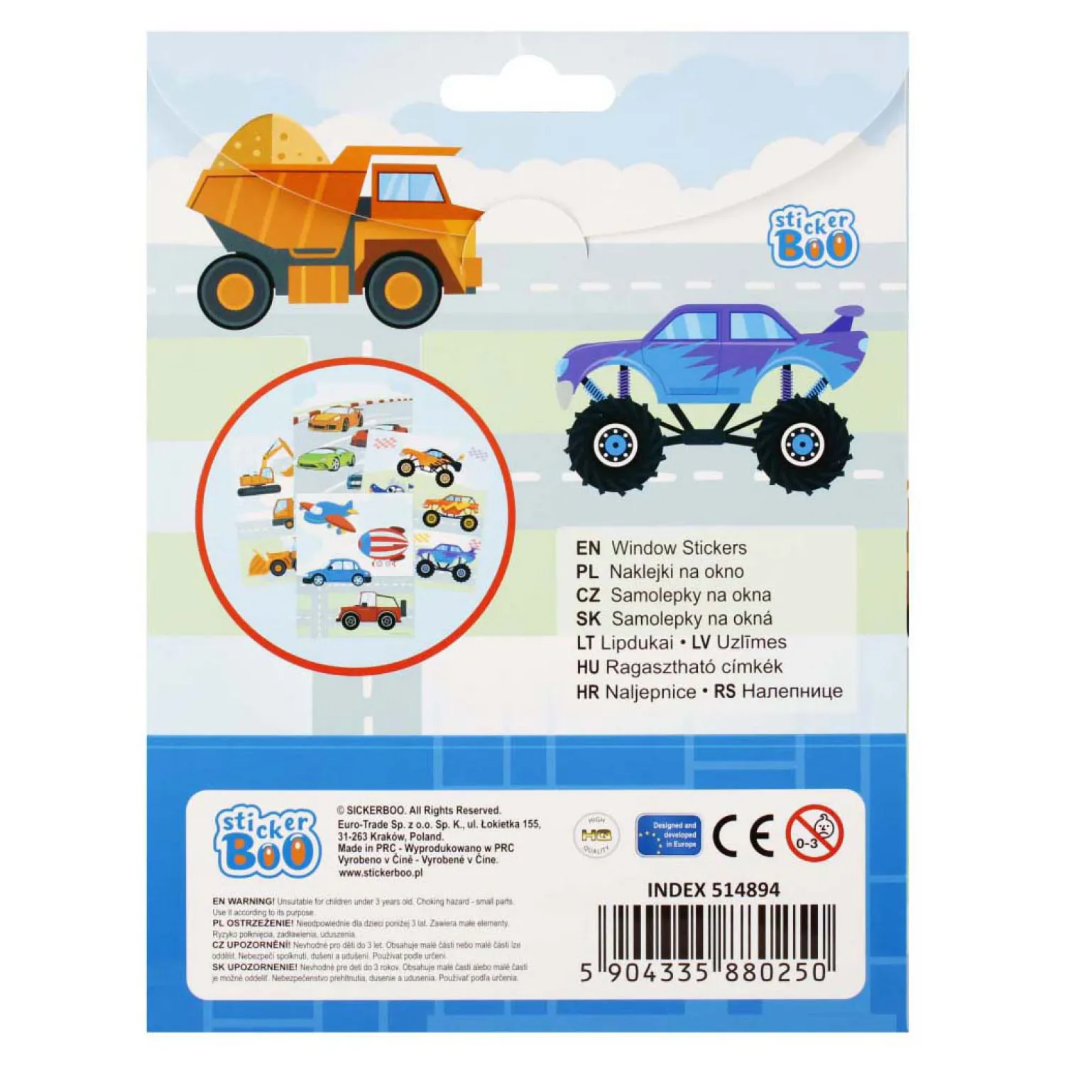 Raamstickers Voertuigen, 16x21cm- Online