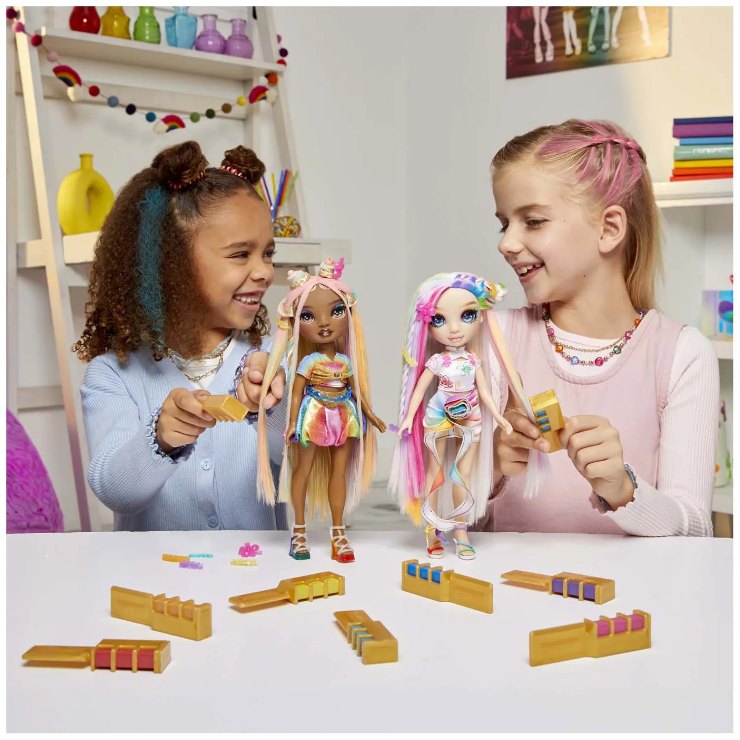 Rainbow High Modepop met Haarkrijt - Meline Goud>MGA Entertainment Clearance