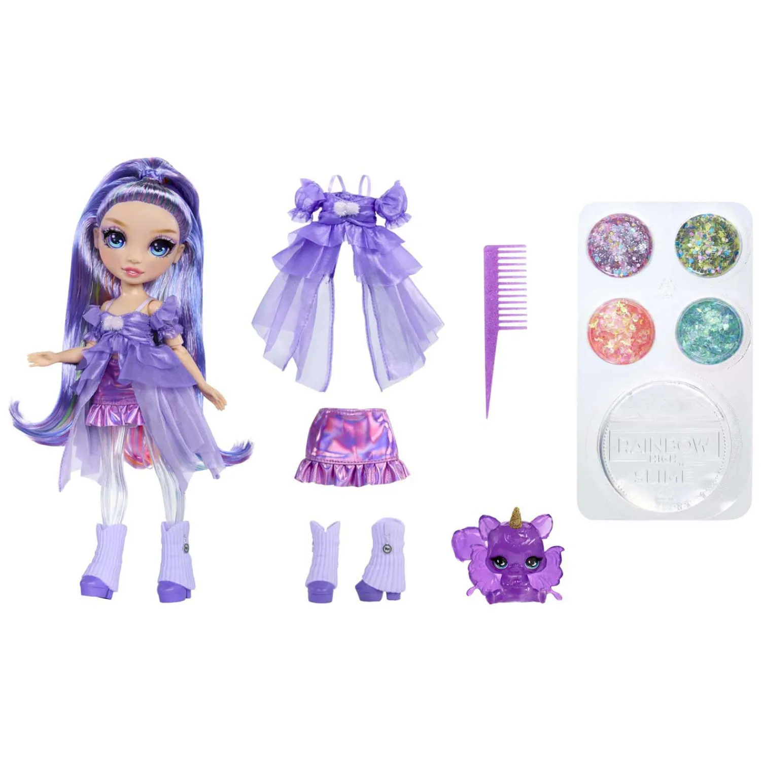 Rainbow High Modepop met Slijm - Violet>MGA Entertainment New