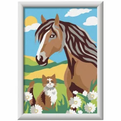 CreArt Schilderen op Nummer - Paard en Poesje>Ravensburger Discount