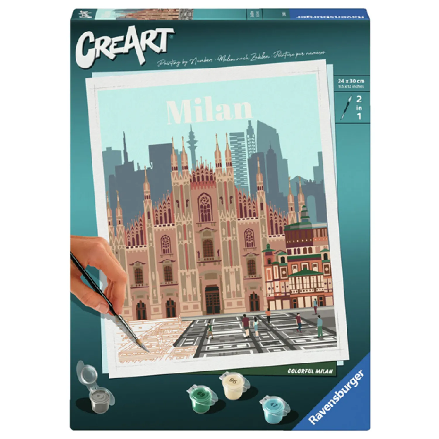 CreArt Schilderen op Nummer - Colorful Milan-Ravensburger Online