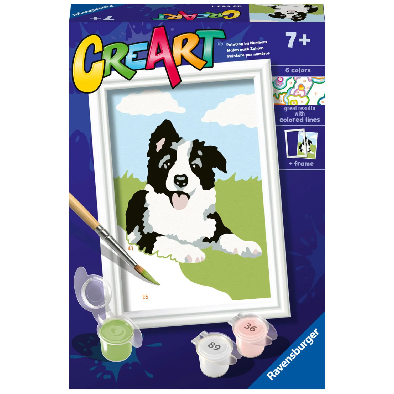 CreArt Schilderen op Nummer - Border Collie-Ravensburger Outlet