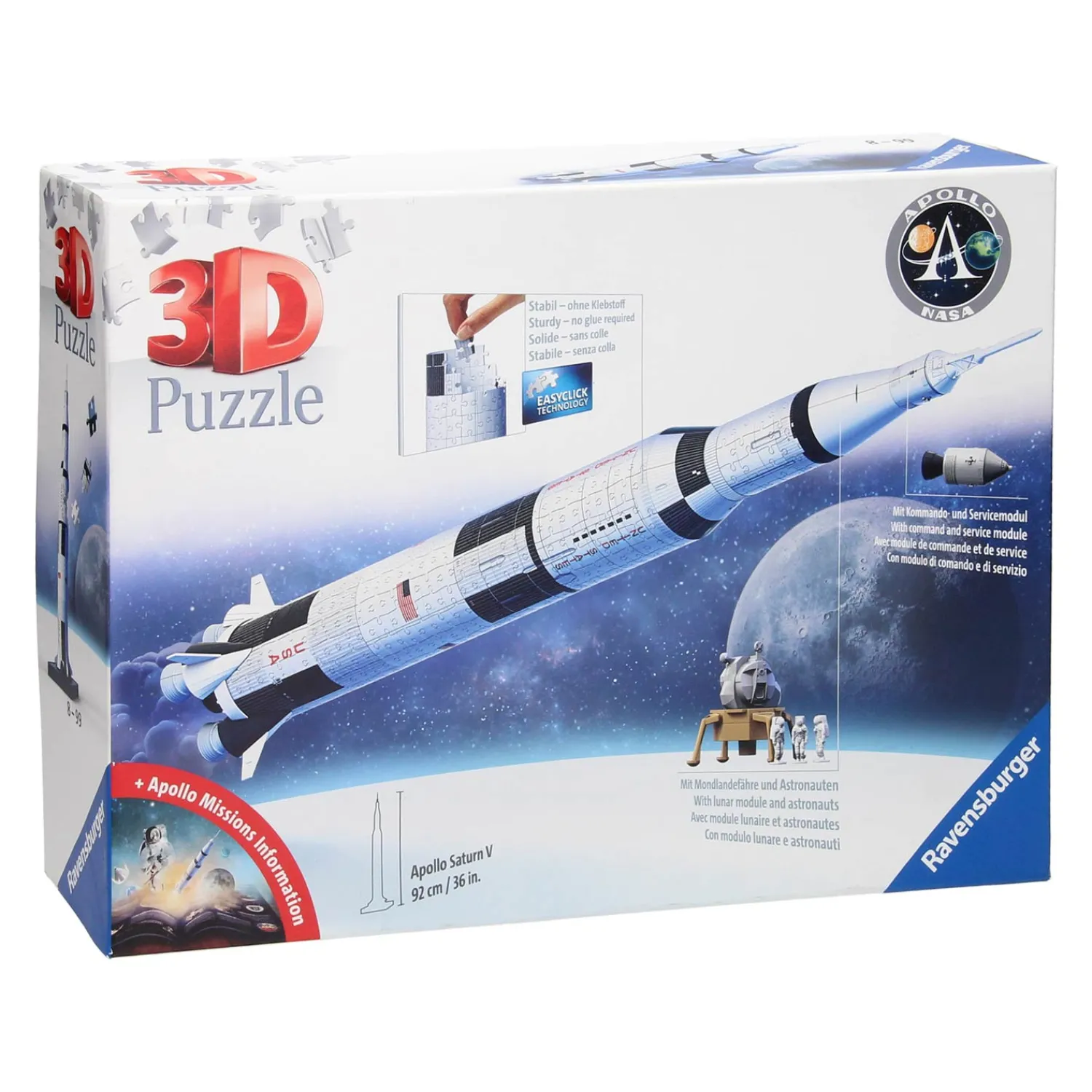 3D Puzzel Apollo Saturn V, 440st.-Ravensburger Discount