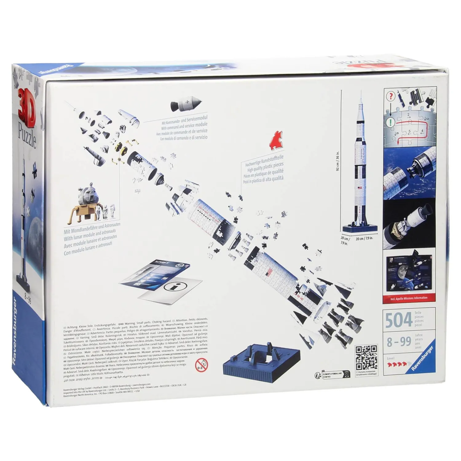 3D Puzzel Apollo Saturn V, 440st.-Ravensburger Discount