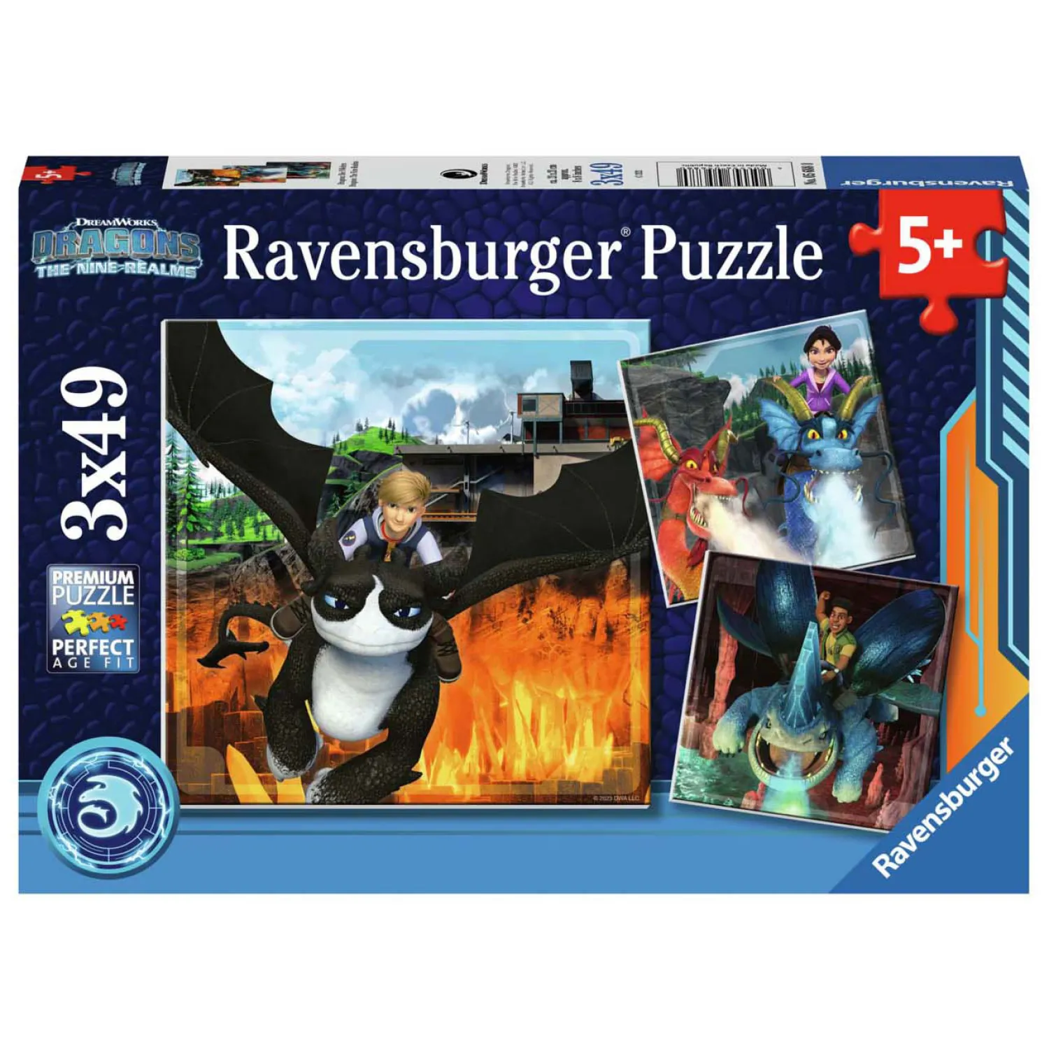 Dragons The Nine Realms Legpuzzel, 3x49st.>Ravensburger Sale