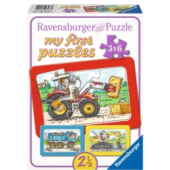 Graafmachine, tractor en kiepauto, 3x6st.-Ravensburger Outlet