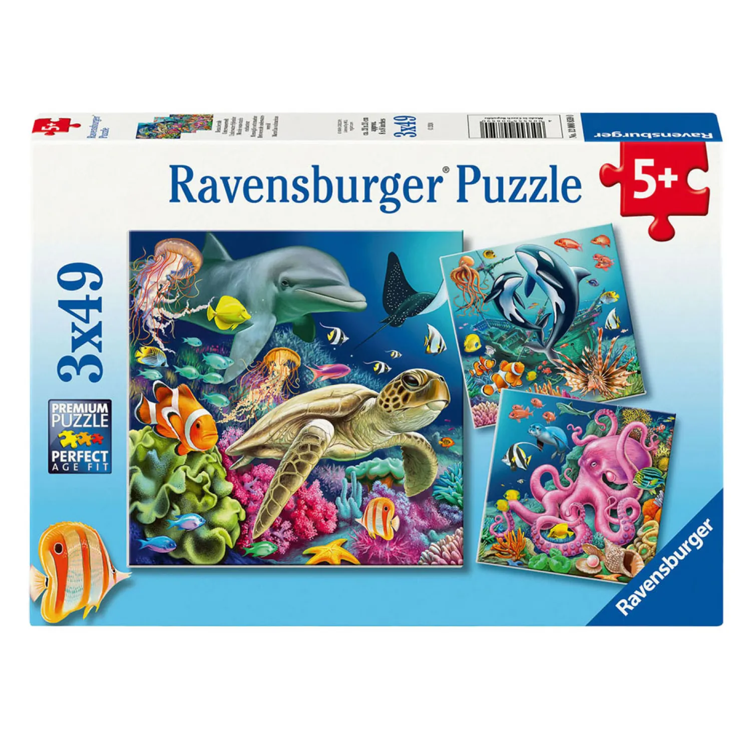 Ravensburger Legpuzzel Betoverende Onderwaterwereld, 3x49st.