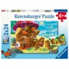 Legpuzzel Berenfamilie Vakantie - 2x24st.>Ravensburger