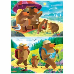 Legpuzzel Berenfamilie Vakantie - 2x24st.>Ravensburger