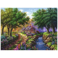 Ravensburger Legpuzzel Cottage bij de Rivier, 1500st. Hot