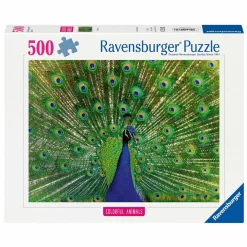 Ravensburger Legpuzzel Colorful Animals Pauw, 500st. Sale