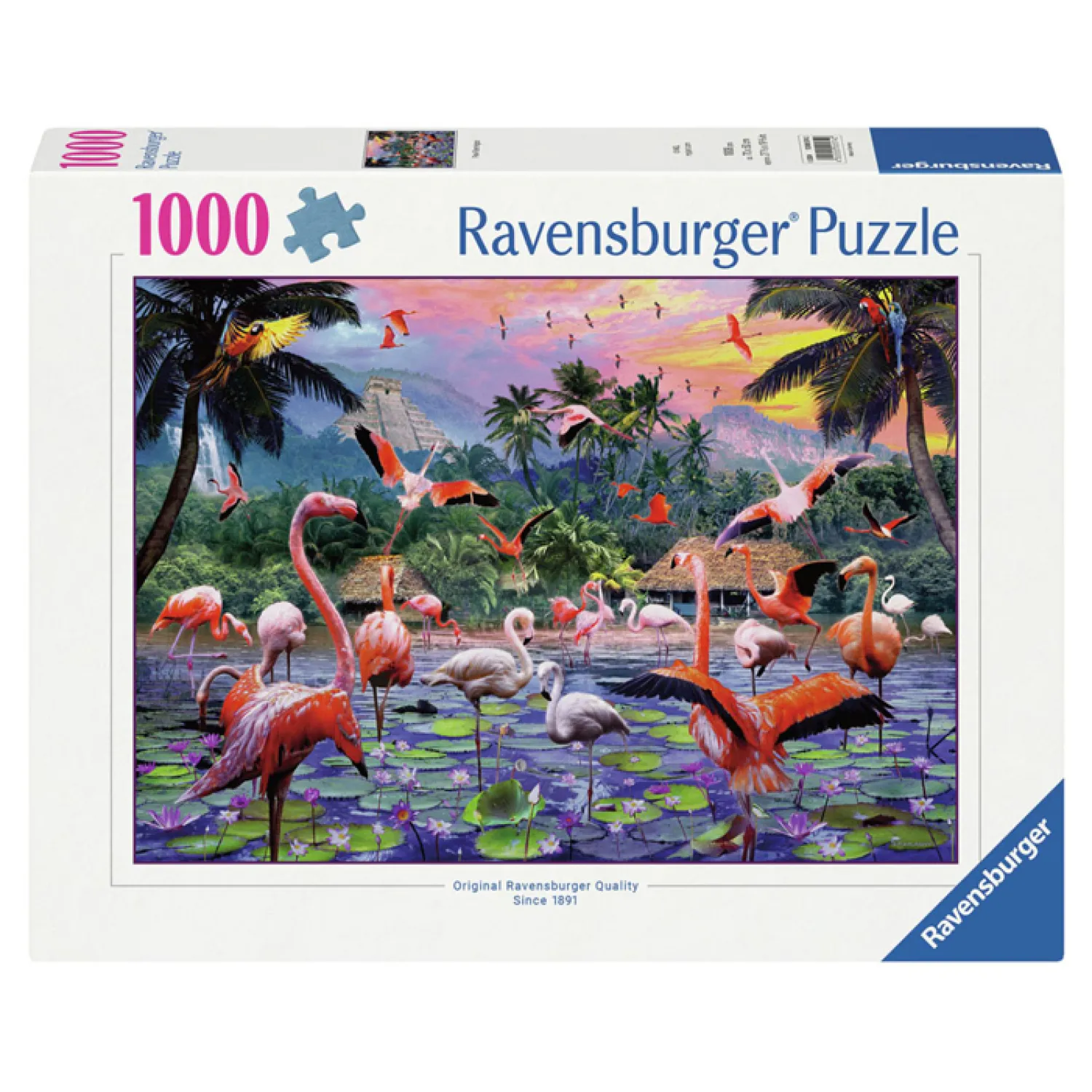 Ravensburger Legpuzzel Roze Flamingo's, 1000st. Outlet