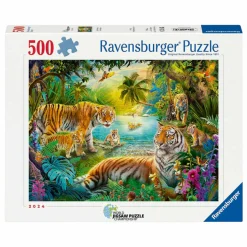 Legpuzzel Tijgerfamilie in de Oase - 500st.>Ravensburger Online