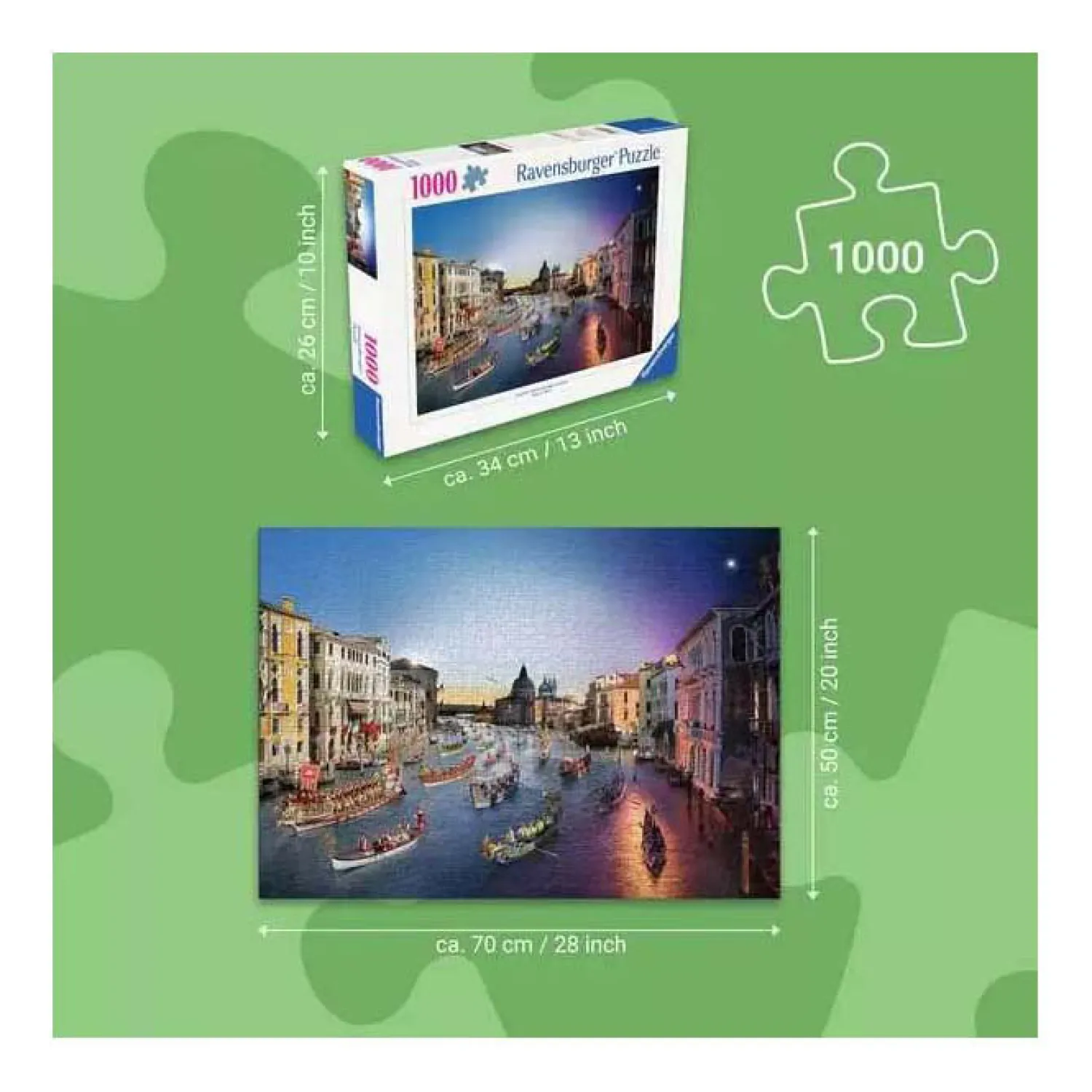 Legpuzzel Venetie van Dag Naar Nacht - 1000st.-Ravensburger Clearance